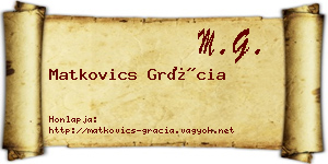 Matkovics Grácia névjegykártya